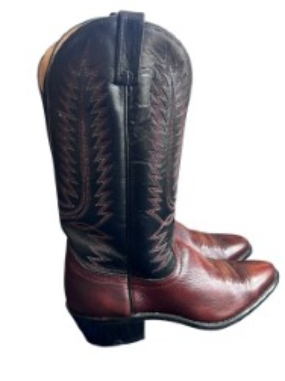 Acme Vintage Dark Brown Cherry Leather Cowboy Boots 10D